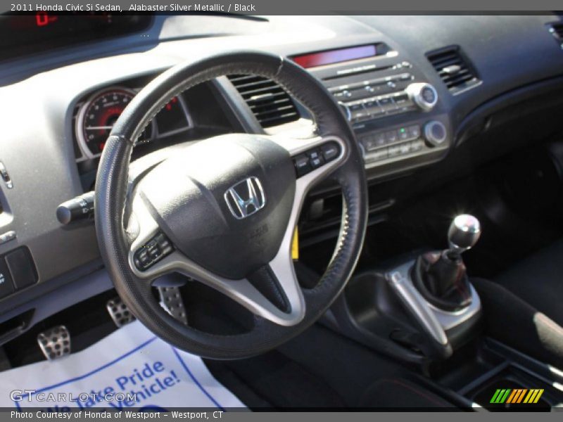 Alabaster Silver Metallic / Black 2011 Honda Civic Si Sedan