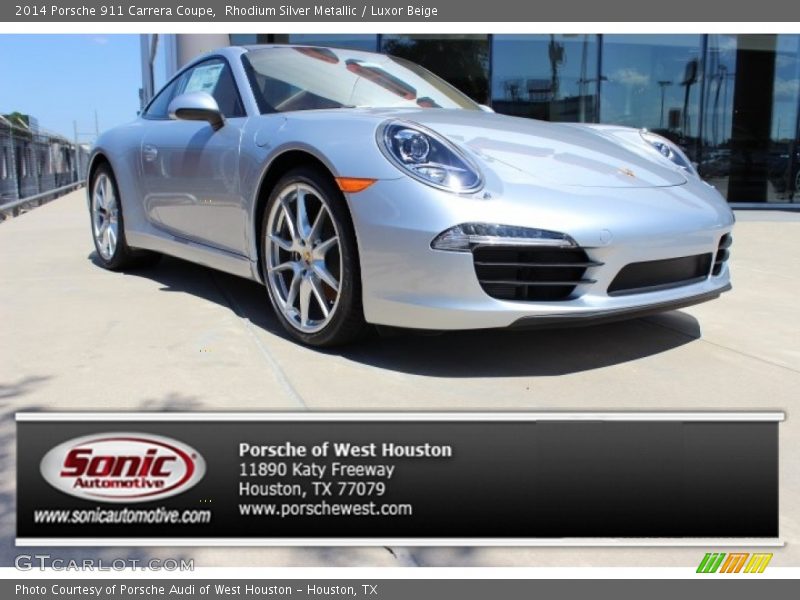 Rhodium Silver Metallic / Luxor Beige 2014 Porsche 911 Carrera Coupe