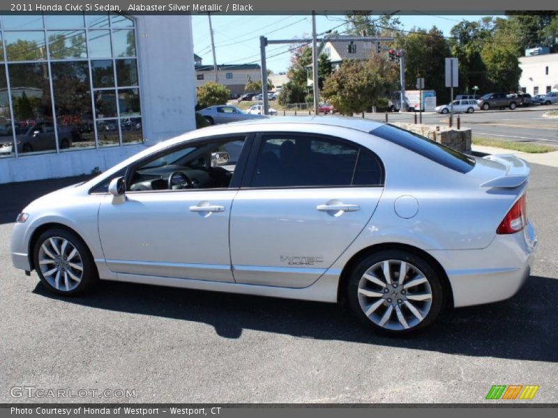 Alabaster Silver Metallic / Black 2011 Honda Civic Si Sedan