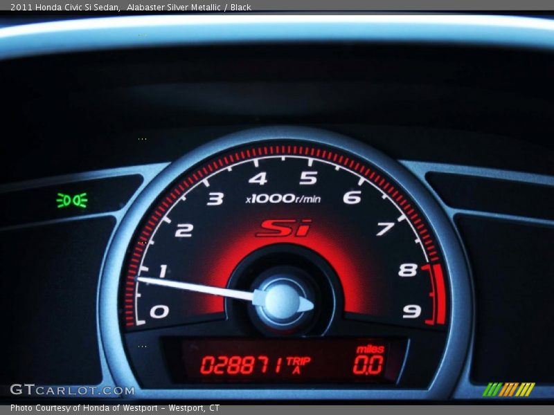 Alabaster Silver Metallic / Black 2011 Honda Civic Si Sedan