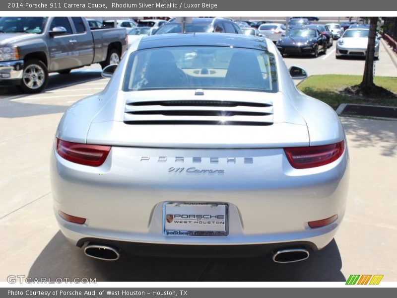 Rhodium Silver Metallic / Luxor Beige 2014 Porsche 911 Carrera Coupe