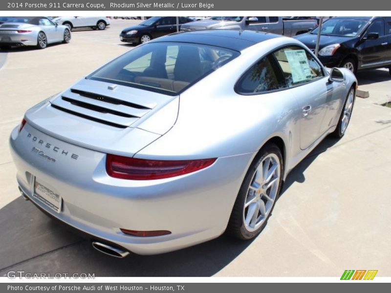 Rhodium Silver Metallic / Luxor Beige 2014 Porsche 911 Carrera Coupe
