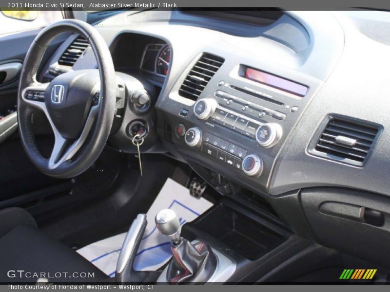 Alabaster Silver Metallic / Black 2011 Honda Civic Si Sedan