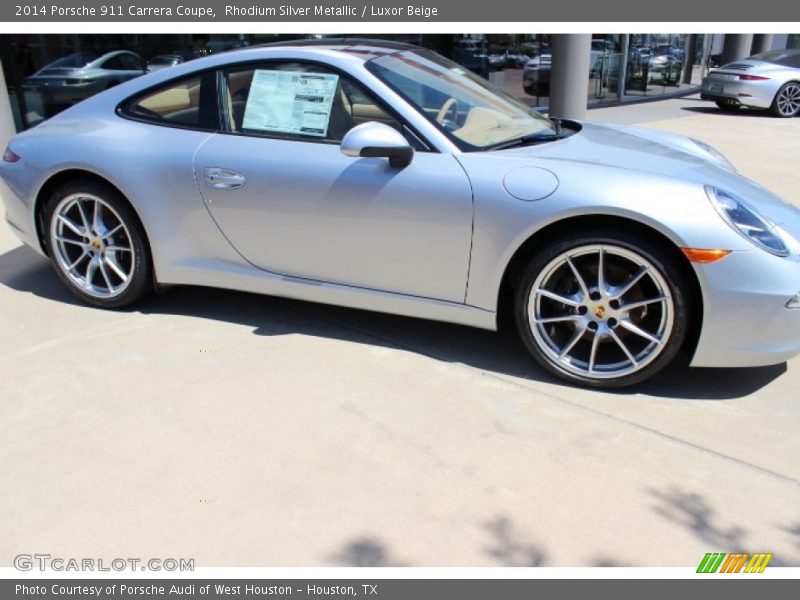Rhodium Silver Metallic / Luxor Beige 2014 Porsche 911 Carrera Coupe