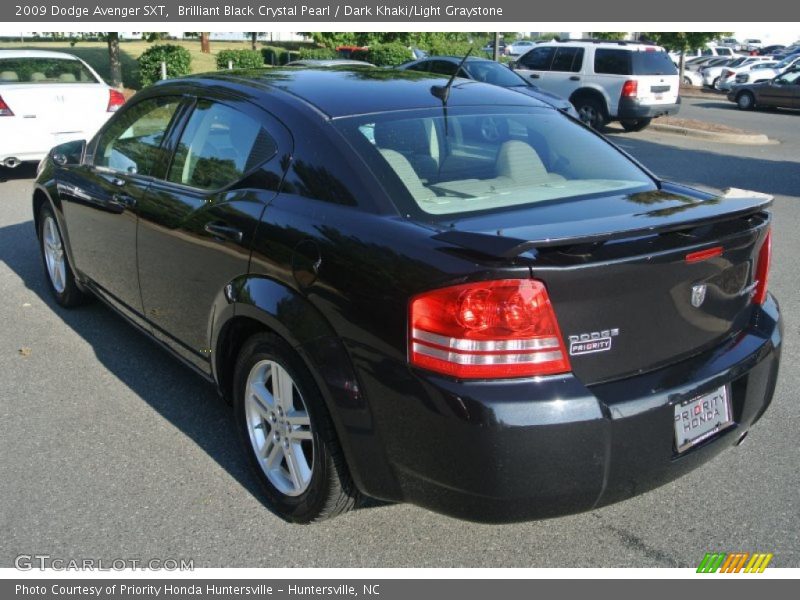 Brilliant Black Crystal Pearl / Dark Khaki/Light Graystone 2009 Dodge Avenger SXT