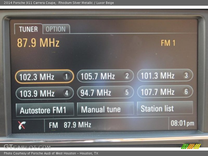 Rhodium Silver Metallic / Luxor Beige 2014 Porsche 911 Carrera Coupe