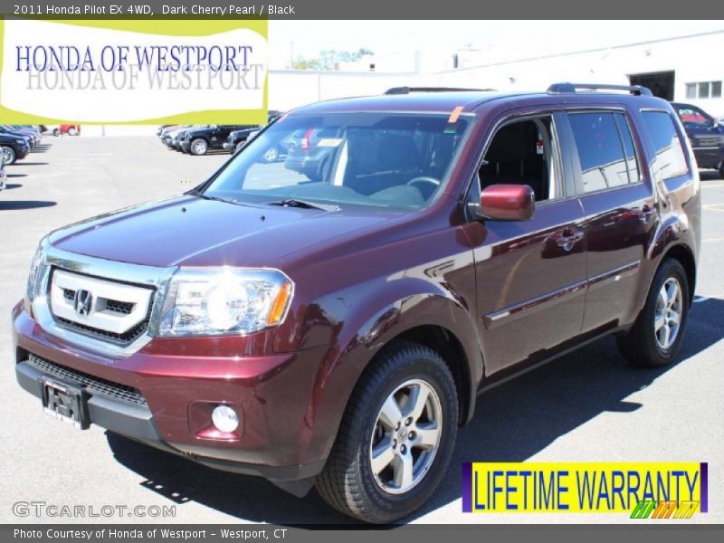 Dark Cherry Pearl / Black 2011 Honda Pilot EX 4WD