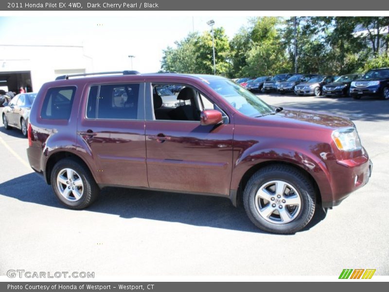 Dark Cherry Pearl / Black 2011 Honda Pilot EX 4WD