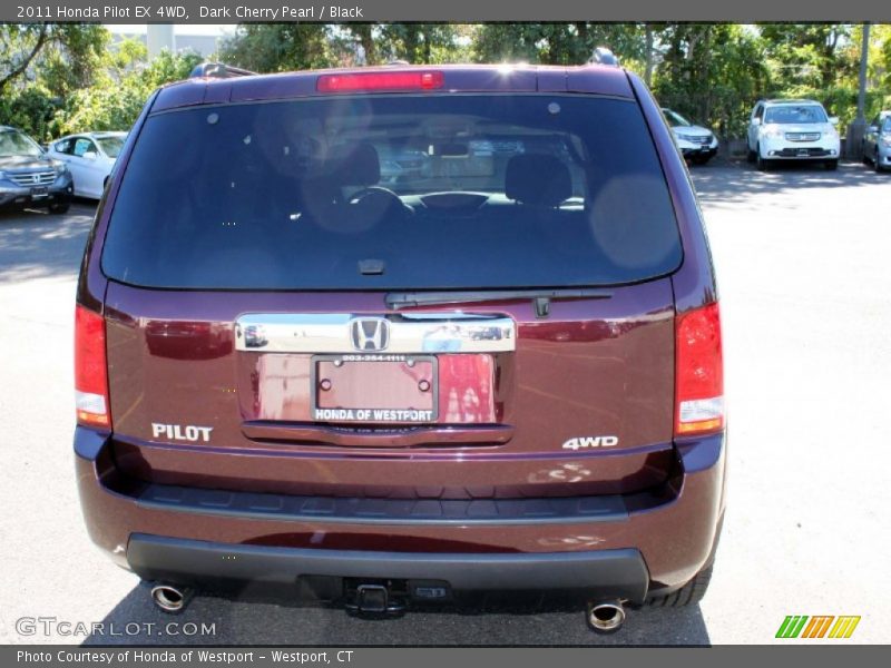 Dark Cherry Pearl / Black 2011 Honda Pilot EX 4WD