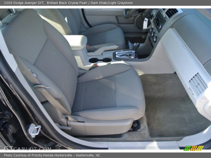 Brilliant Black Crystal Pearl / Dark Khaki/Light Graystone 2009 Dodge Avenger SXT