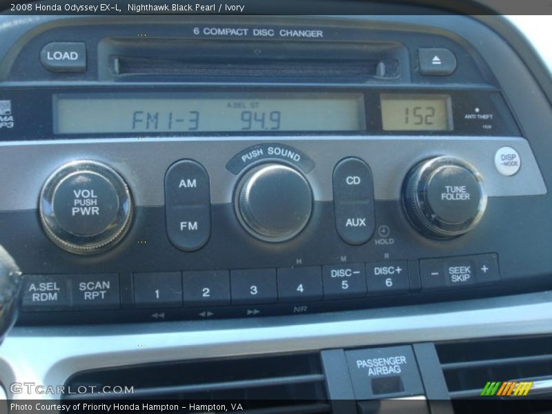 Nighthawk Black Pearl / Ivory 2008 Honda Odyssey EX-L