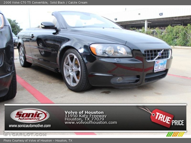Solid Black / Calcite Cream 2006 Volvo C70 T5 Convertible