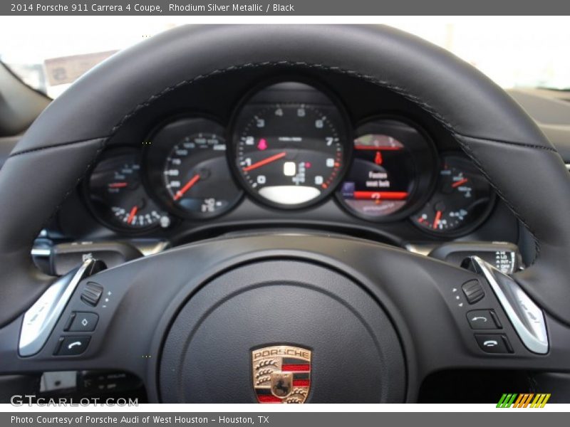 Rhodium Silver Metallic / Black 2014 Porsche 911 Carrera 4 Coupe