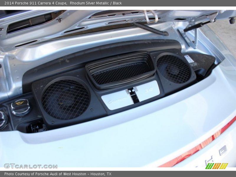 Rhodium Silver Metallic / Black 2014 Porsche 911 Carrera 4 Coupe
