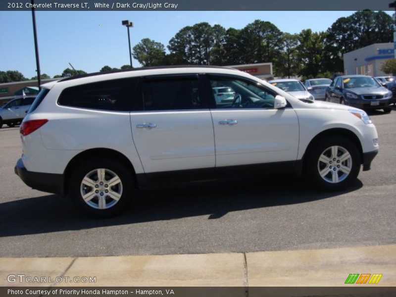 White / Dark Gray/Light Gray 2012 Chevrolet Traverse LT
