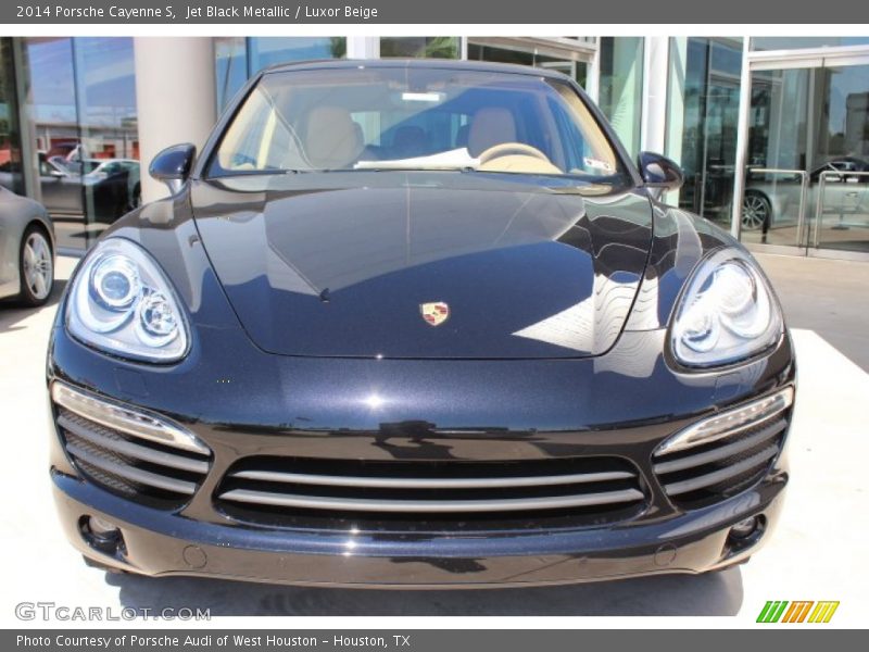 Jet Black Metallic / Luxor Beige 2014 Porsche Cayenne S