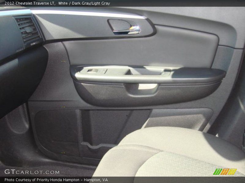 White / Dark Gray/Light Gray 2012 Chevrolet Traverse LT