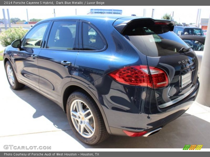 Dark Blue Metallic / Luxor Beige 2014 Porsche Cayenne S Hybrid