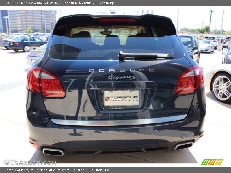 Dark Blue Metallic / Luxor Beige 2014 Porsche Cayenne S Hybrid