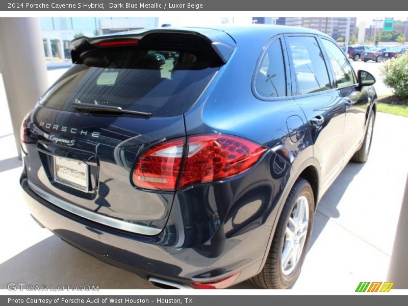 Dark Blue Metallic / Luxor Beige 2014 Porsche Cayenne S Hybrid