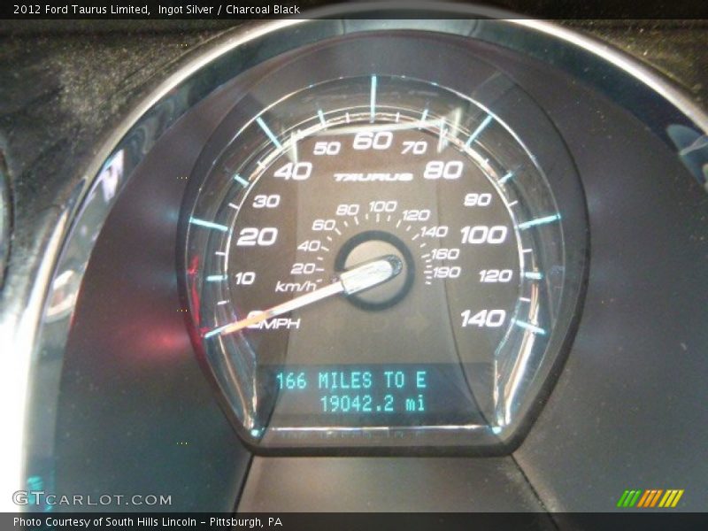 Ingot Silver / Charcoal Black 2012 Ford Taurus Limited