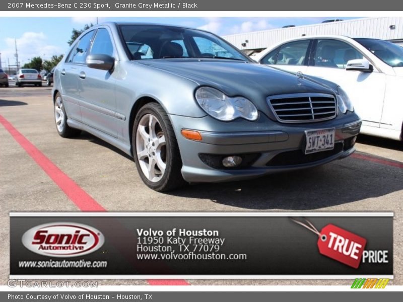 Granite Grey Metallic / Black 2007 Mercedes-Benz C 230 Sport