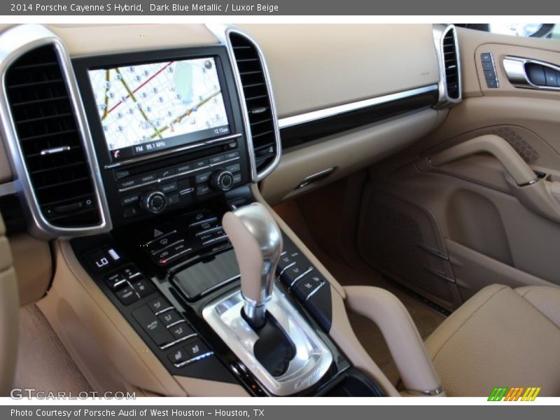 Dark Blue Metallic / Luxor Beige 2014 Porsche Cayenne S Hybrid