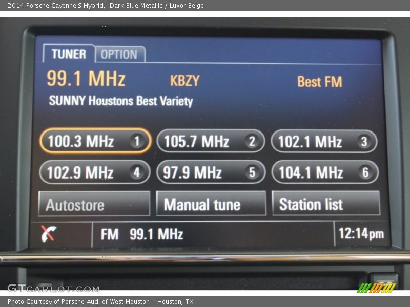 Dark Blue Metallic / Luxor Beige 2014 Porsche Cayenne S Hybrid