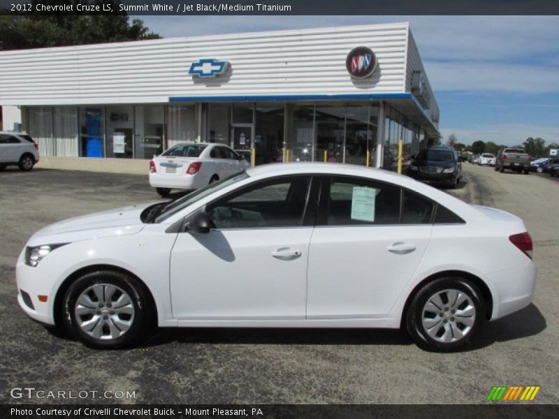 Summit White / Jet Black/Medium Titanium 2012 Chevrolet Cruze LS