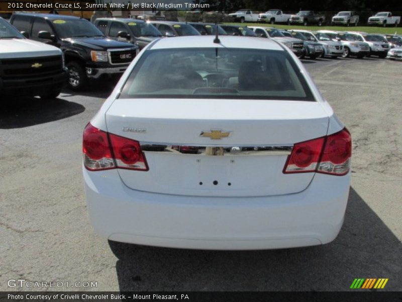 Summit White / Jet Black/Medium Titanium 2012 Chevrolet Cruze LS