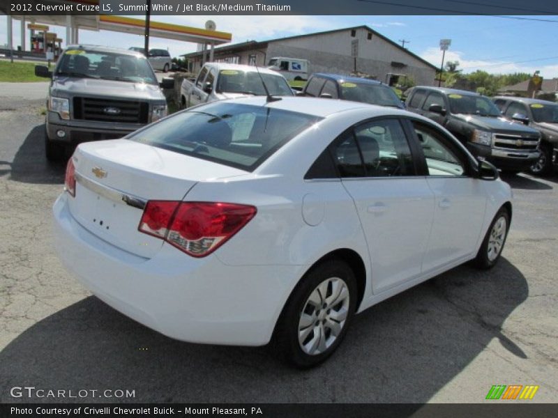 Summit White / Jet Black/Medium Titanium 2012 Chevrolet Cruze LS