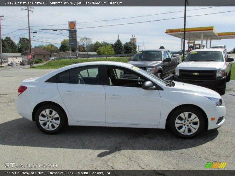 Summit White / Jet Black/Medium Titanium 2012 Chevrolet Cruze LS