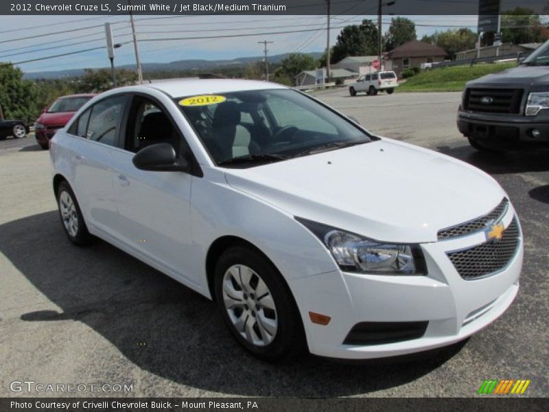 Summit White / Jet Black/Medium Titanium 2012 Chevrolet Cruze LS