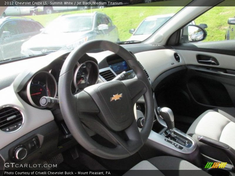 Summit White / Jet Black/Medium Titanium 2012 Chevrolet Cruze LS