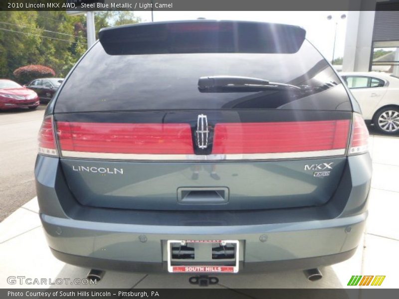 Steel Blue Metallic / Light Camel 2010 Lincoln MKX AWD