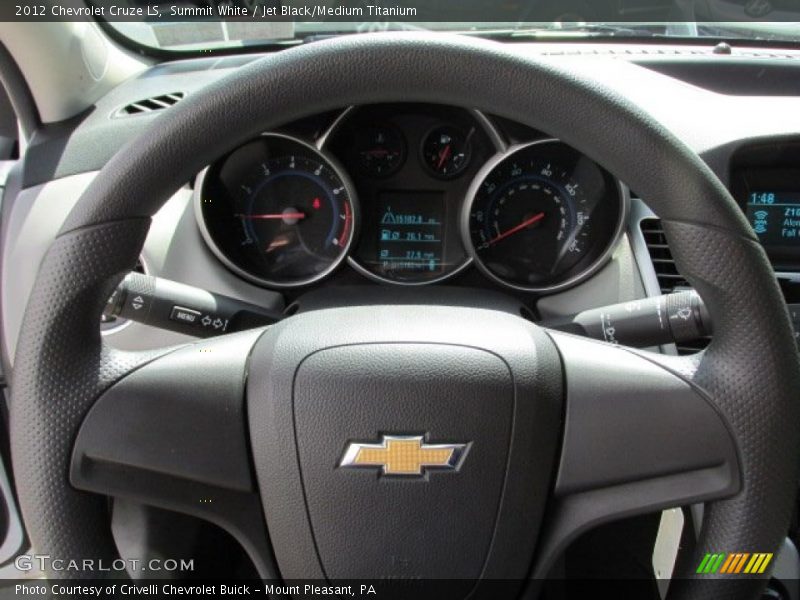 Summit White / Jet Black/Medium Titanium 2012 Chevrolet Cruze LS