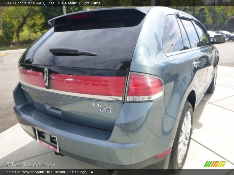 Steel Blue Metallic / Light Camel 2010 Lincoln MKX AWD