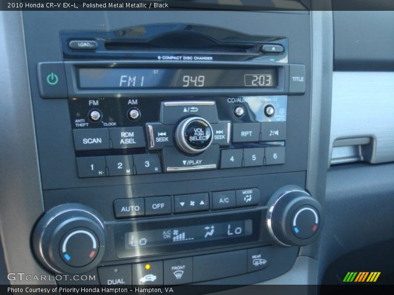 Polished Metal Metallic / Black 2010 Honda CR-V EX-L