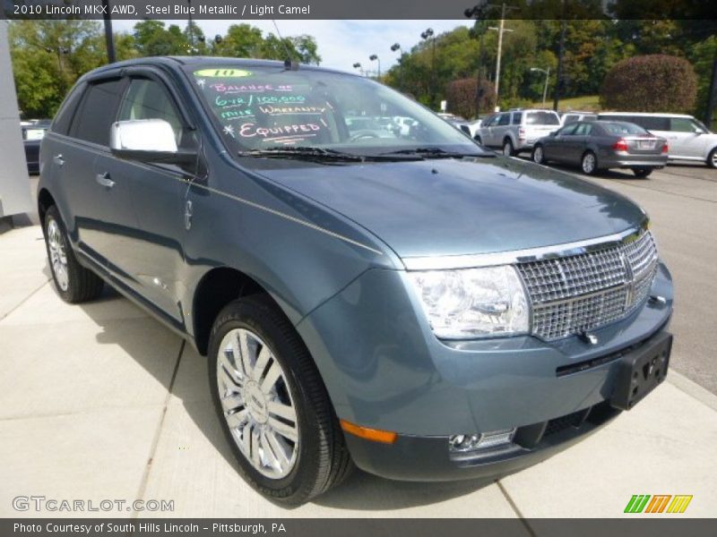 Steel Blue Metallic / Light Camel 2010 Lincoln MKX AWD