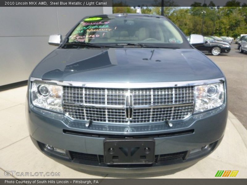 Steel Blue Metallic / Light Camel 2010 Lincoln MKX AWD