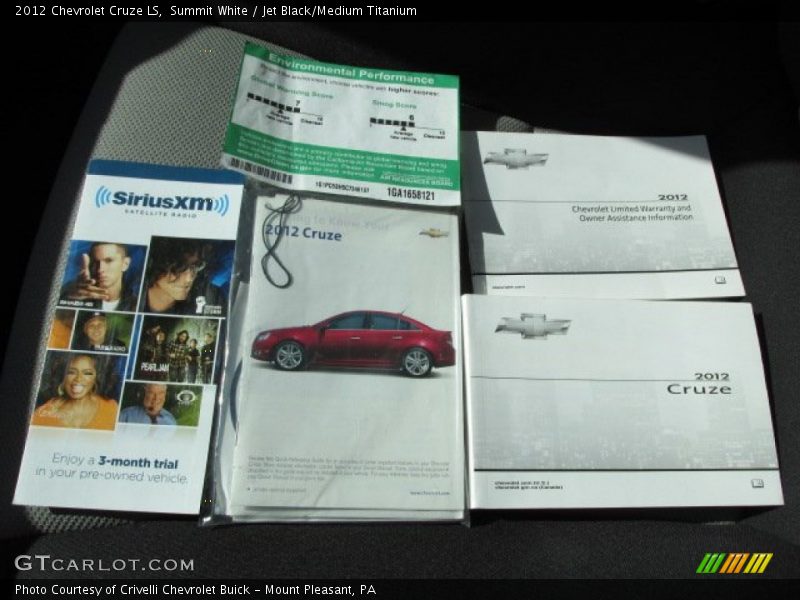 Summit White / Jet Black/Medium Titanium 2012 Chevrolet Cruze LS