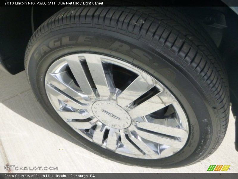 Steel Blue Metallic / Light Camel 2010 Lincoln MKX AWD