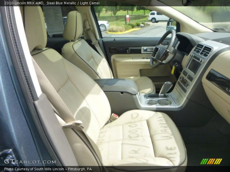 Steel Blue Metallic / Light Camel 2010 Lincoln MKX AWD