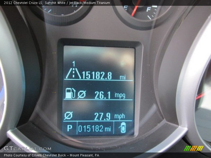 Summit White / Jet Black/Medium Titanium 2012 Chevrolet Cruze LS