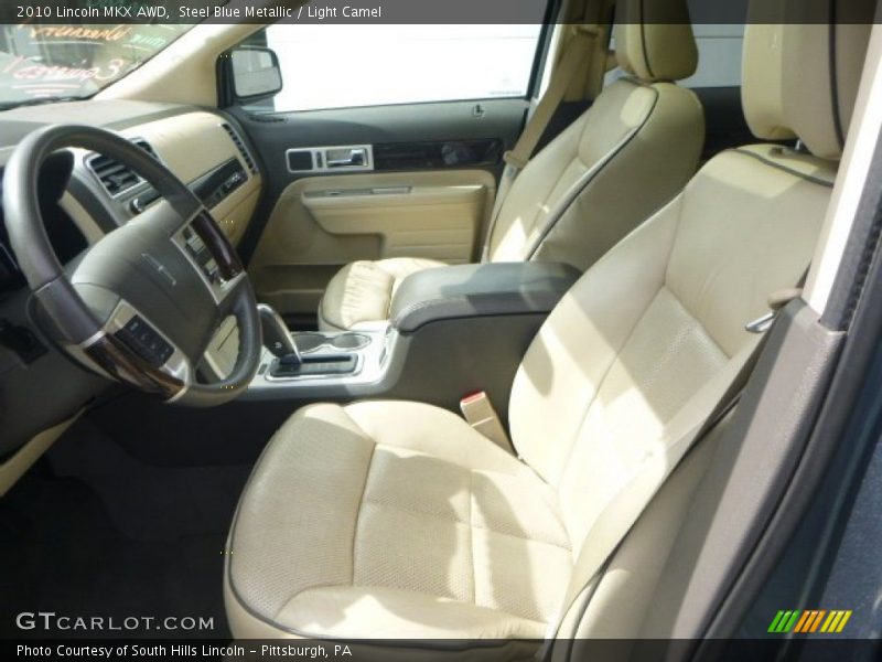 Steel Blue Metallic / Light Camel 2010 Lincoln MKX AWD