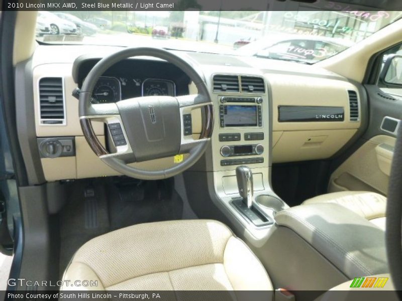 Steel Blue Metallic / Light Camel 2010 Lincoln MKX AWD
