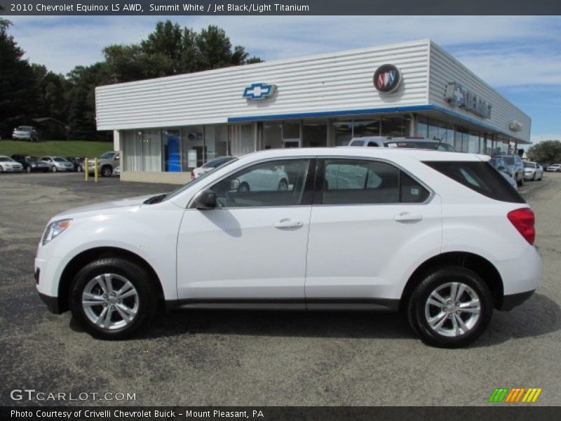 Summit White / Jet Black/Light Titanium 2010 Chevrolet Equinox LS AWD
