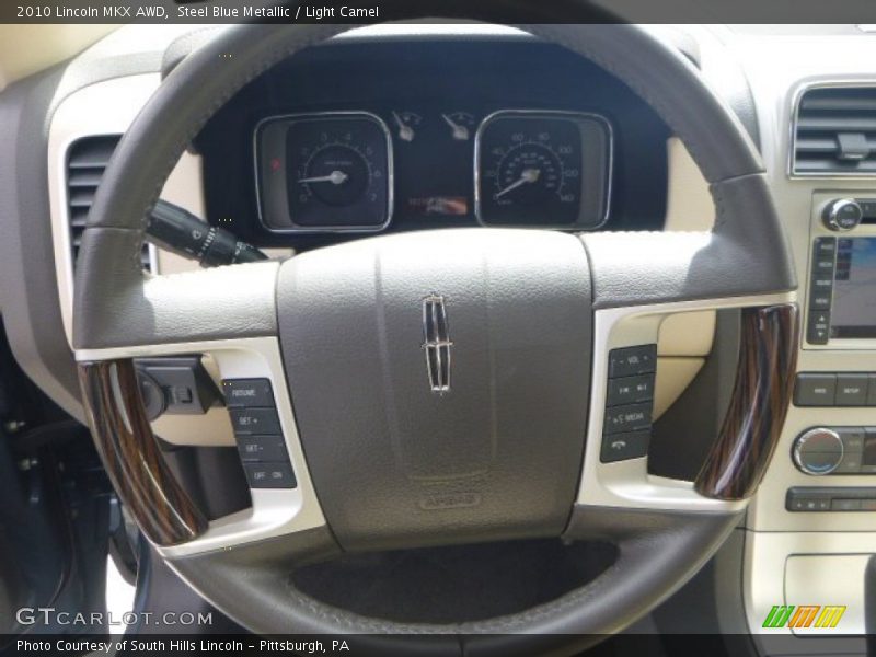 Steel Blue Metallic / Light Camel 2010 Lincoln MKX AWD
