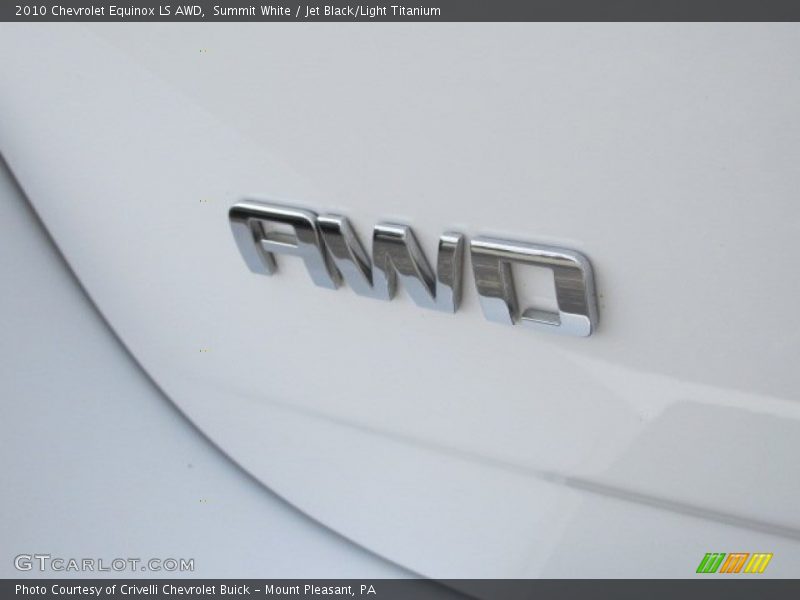 Summit White / Jet Black/Light Titanium 2010 Chevrolet Equinox LS AWD