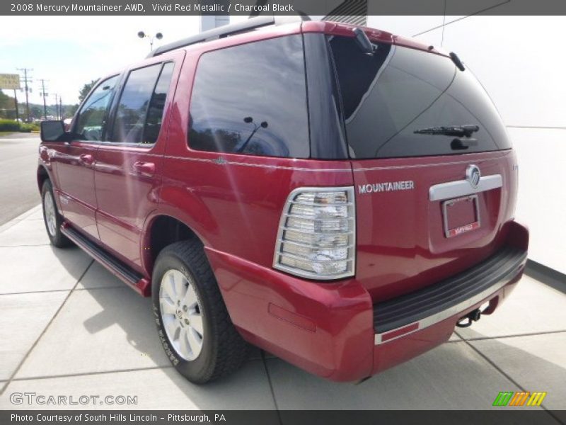 Vivid Red Metallic / Charcoal Black 2008 Mercury Mountaineer AWD